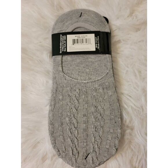 Steve Madden Boot Sock Footies No Slip Cable Knit Socks 3 Pair New - Picture 2 of 3